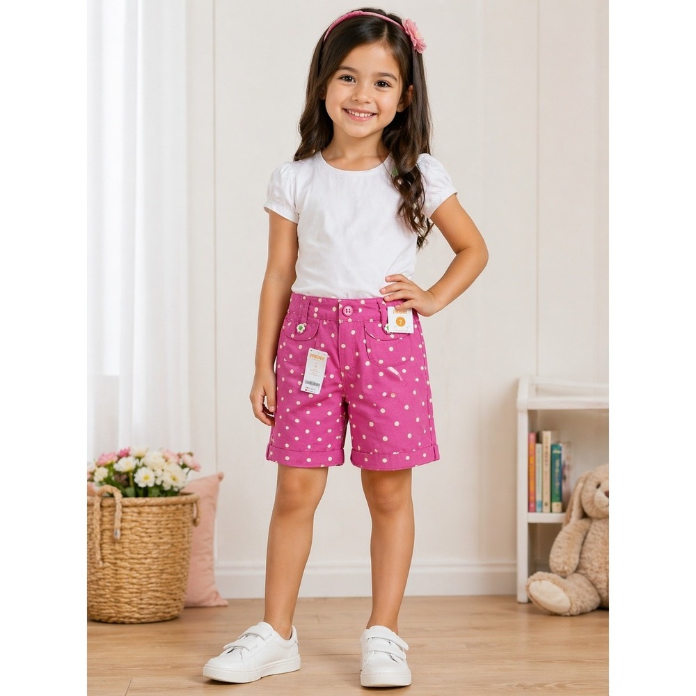 Gymboree Girls Pink Polka Dot Shorts Sz 7 NWT Cute Summer Preppy Style‎ girlcore